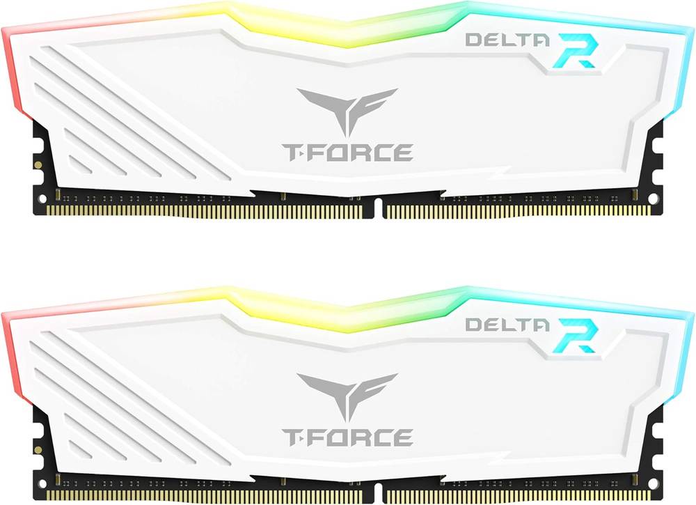 T-FORCE DELTA RGB UD-D5 16GB 2×8GB 5200MHz White  رام 16 قيقابايت