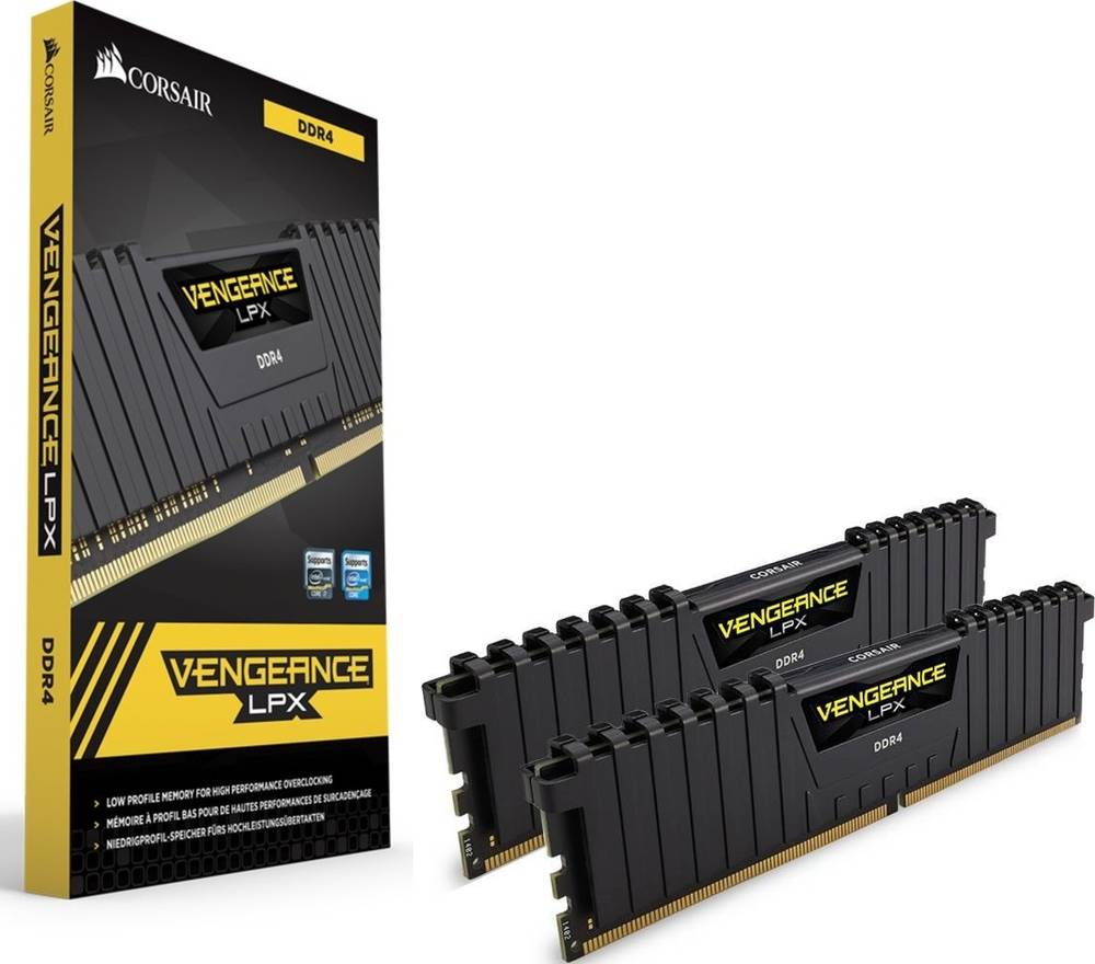 Corsair Vengeance LPX 16GB (2x8GB) DDR4 DRAM 3200MHz C16 Desktop Memory Kit - Black (CMK16GX4M2B3200C16) رام