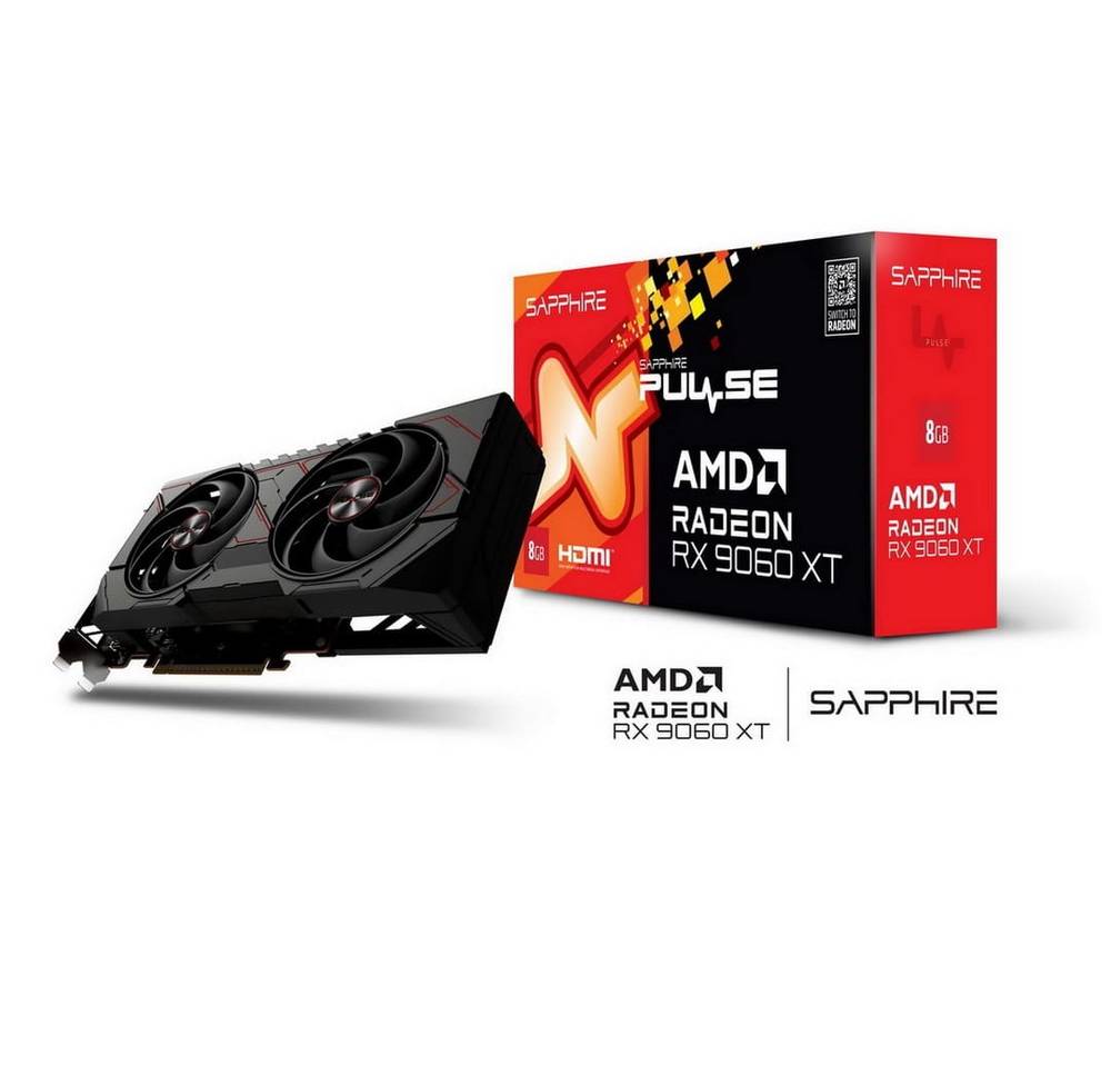 SAPPHIRE PULSE AMD RX 9060 XT 8GB OC كرت شاشة AMD 9060