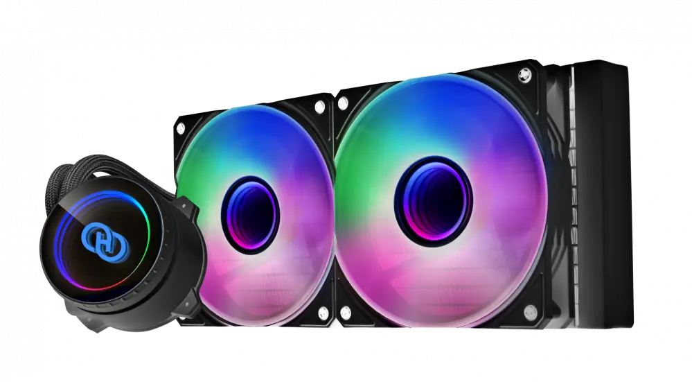 Highend Everest 240 MM All-in-one CPU water coolling Radiator black مبرد مائي من هاي اند 240MM