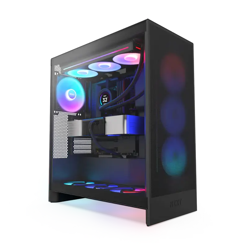 NZXT H7 FLOW RGB (2024) Mid‑Tower ATX كيس انزد اكستي
