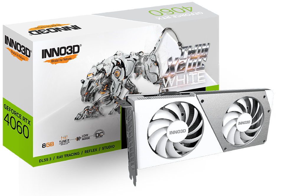 INNO3D RTX 4060 TWIN X2 OC WHITE كرت شاشة 4060 ابيض