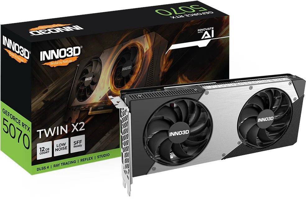 INNO3D GeForce RTX 5070 TWIN X2 OC كرت شاشة 5070 مروحتين