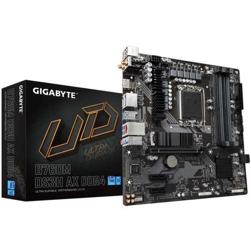 GIGABYTE B760M DS3H AX DDR4 مذربورد من قيقابايت تدعم الجيل الثالث عشر و الثاني عشر 