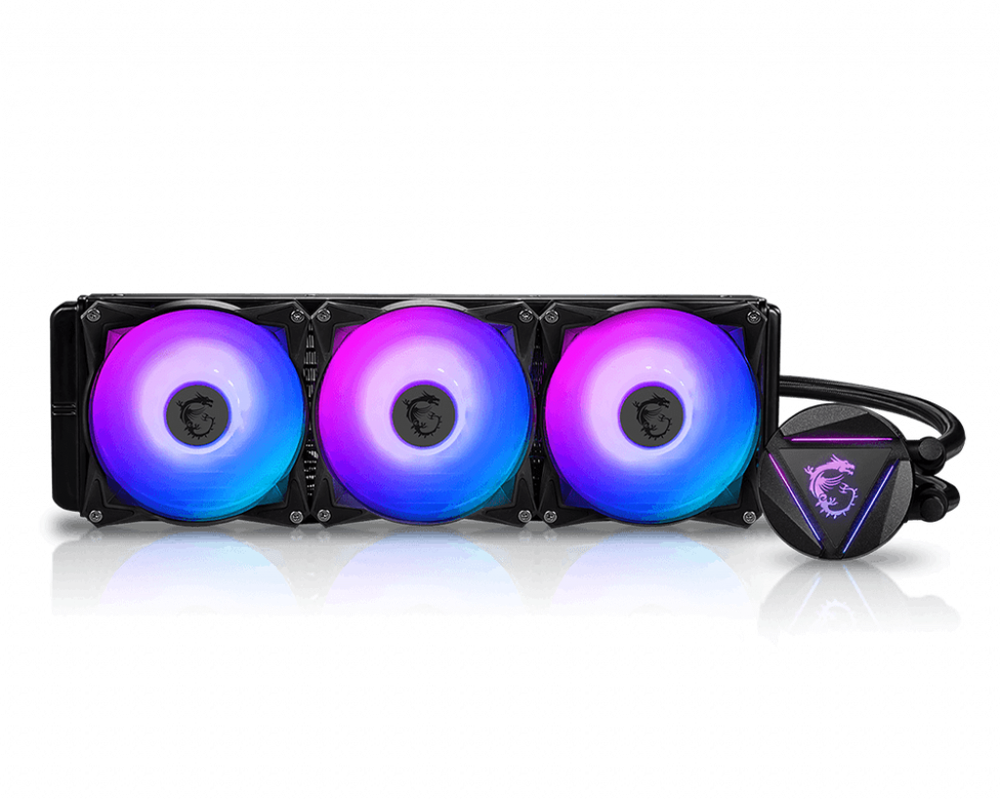 MSI Mag CoreLiquid RGB 360mm Liquid Cooler ام اس اي ماق كور ليكويد مبرد مائي ار جي بي بثلاث مراوح 