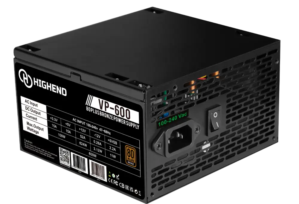 HighEnd 600W BRONZE VP600 باور سبلاي من هاي اند 600 واط 