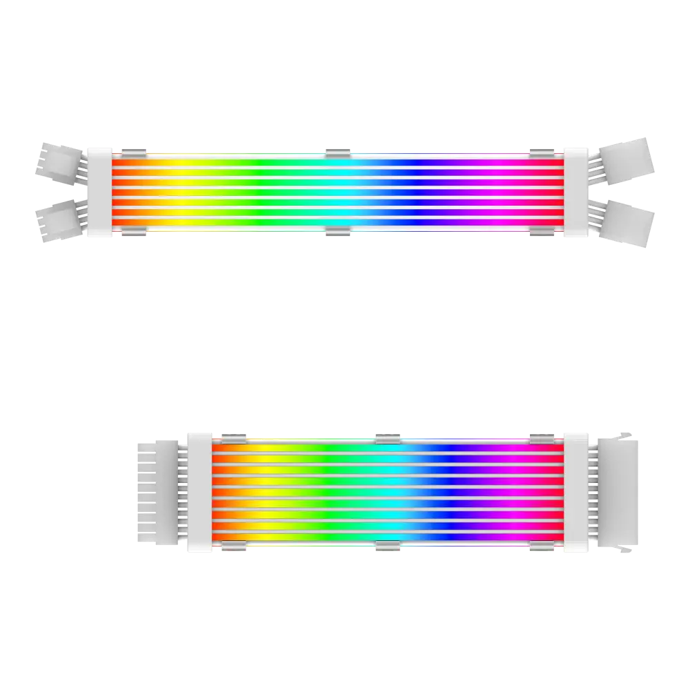 Spear Cable ARGB White – 8‑Pin Rainbow  كيبل ار جي بي سبير