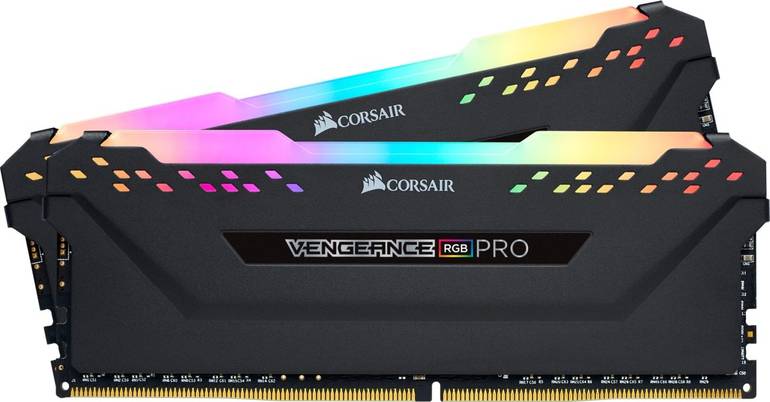 Corsair Vengeance RGB Pro 16gb (8x2) 3600mhz رامات كورسير فينجينز ار جي بي برو تردد 3600 اسود