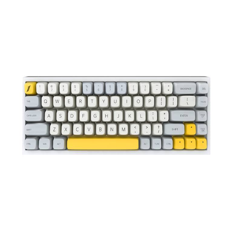 1STPLAYER LANG MK680 phantom White (yellow Swtich) كيبورد وان ستيب لاير MK680
