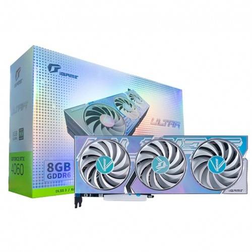IGAME GEFORCE RTX 4060 ULTRA W OC 8GB-V  كرت شاشة من كولورفول 4060 الترا ابيض 8 قيقابايت 