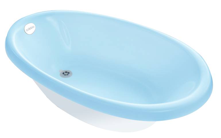حوض استحمام الطفل (ازرق) مواد أمنة طبيعية غير بلاستيكية 