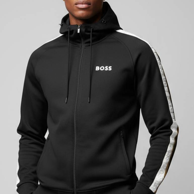 Swetshirt Boss bej hoodie