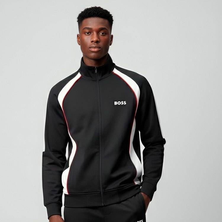 Sweatshirt Boss white sides