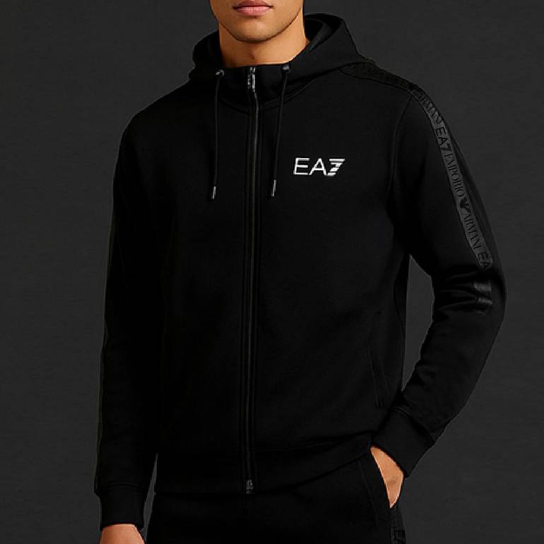 Swetshirt Ea7 Black Print