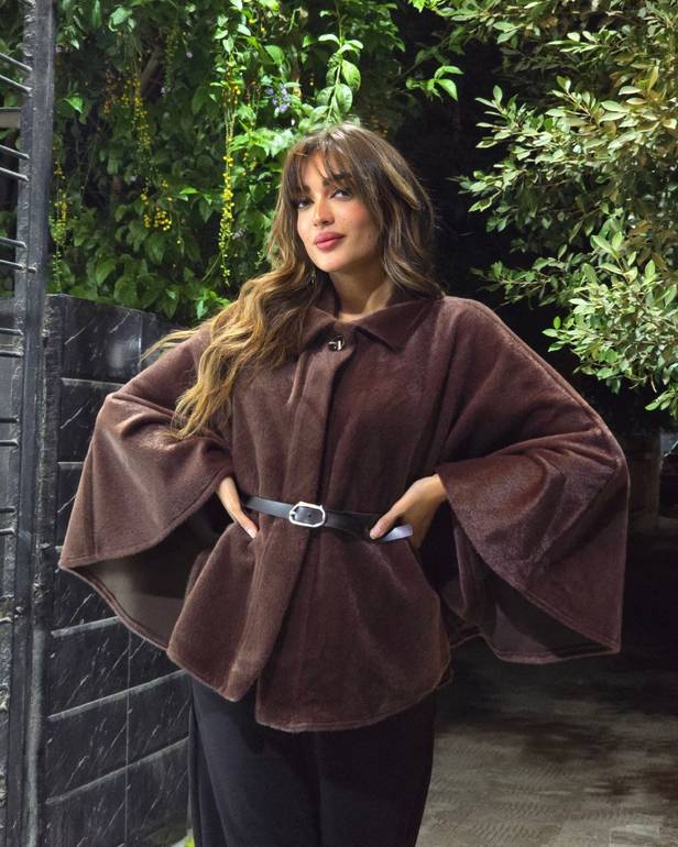 Brown Fur Poncho