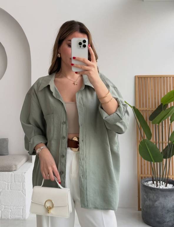 Olive basic shirt 🫒