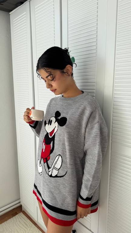 Light Grey Mickey Pullover 