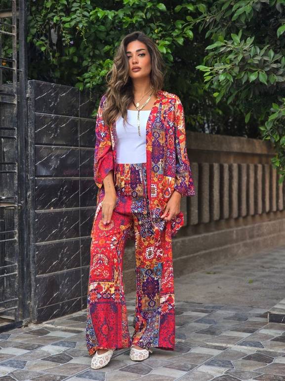 Red boho set