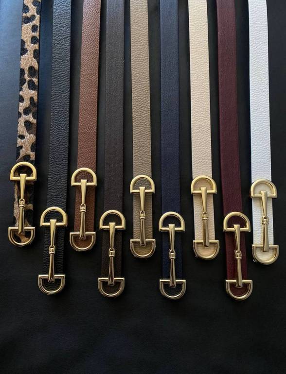 Black Belt with Gold Toned Buckles