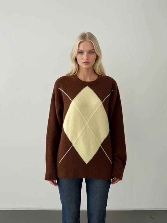 Brown Baklava Pullover 