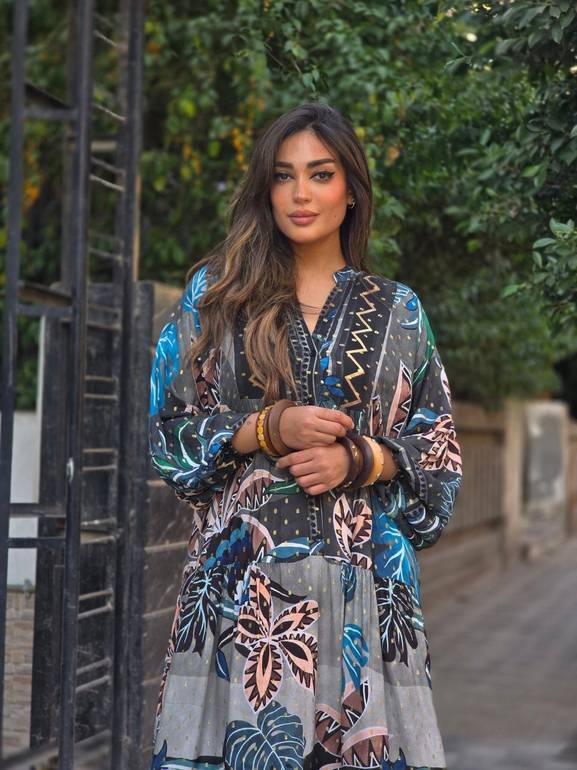 Grey Boho Dress 