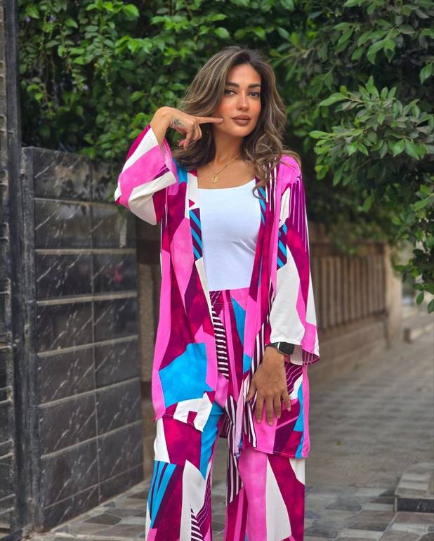 Fushia viscon set 💕 