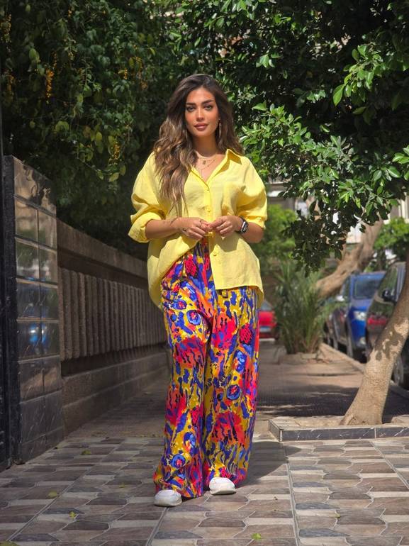 Yellow linen shirt 