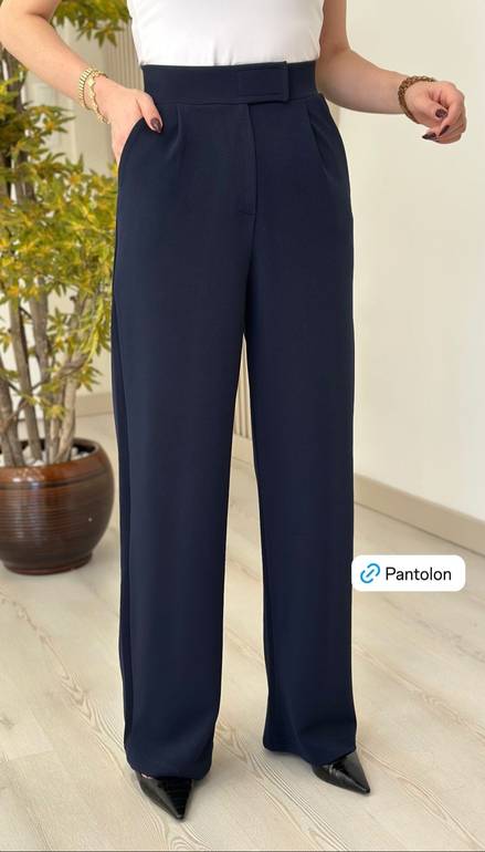Navy Blue Classic Stitch Pants 