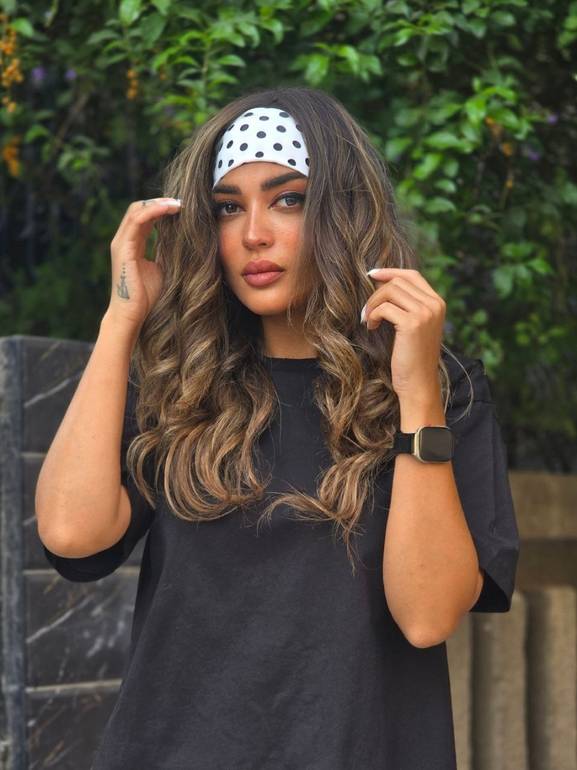 White polka bandana
