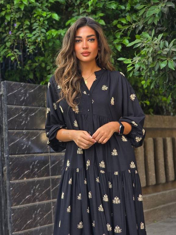 Black Embroidered dress