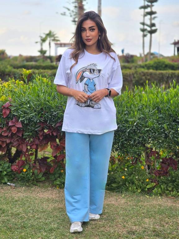Baby blue cotton sweatpants 