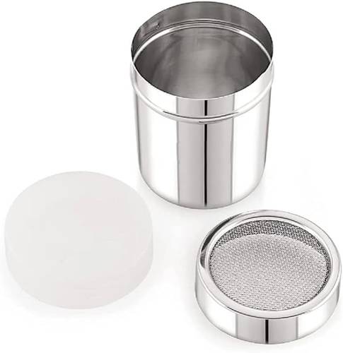 Dynore Stainless Steel Chocolate Shaker| Chat Masala Sprinkler| Dredger Shaker- Set of 2