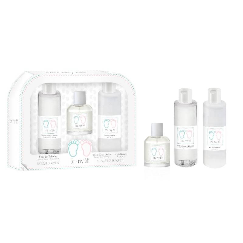 مجموعة "Eau My BB" للعناية بالأطفال (عطر أو دو تواليت بحجم 60 مل، جل استحمام 100 مل، ولوشن مرطب للجسم 100)