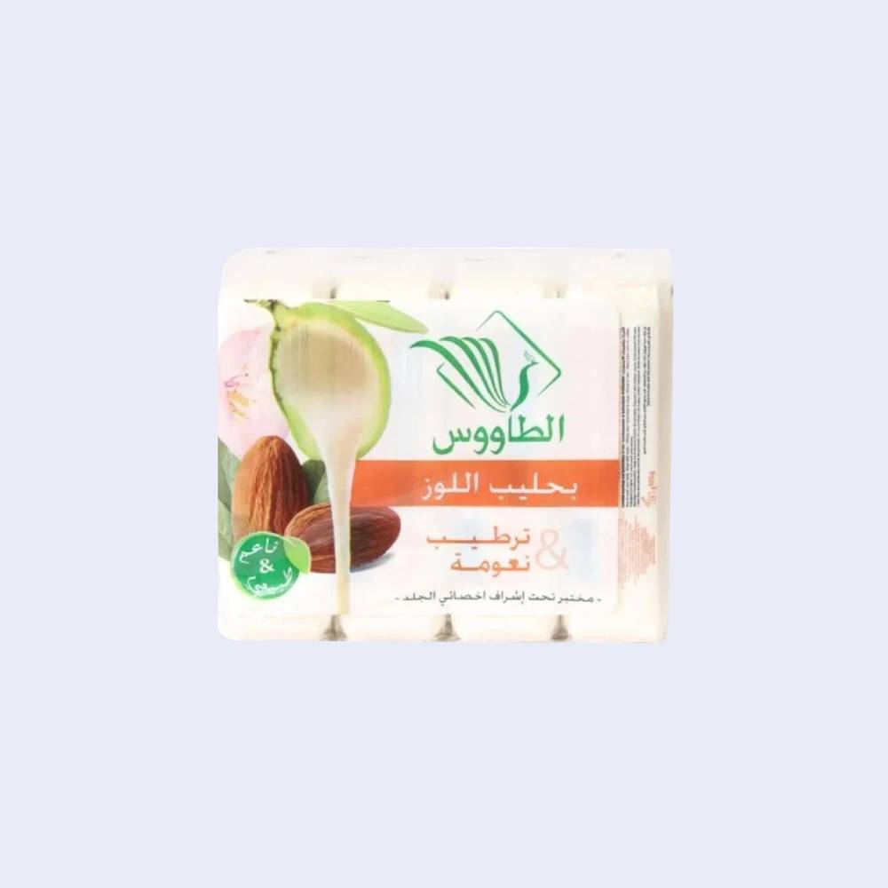 الطاووس الصابون المغربي بحليب اللوز ترطيب ونعومة 120 جرام