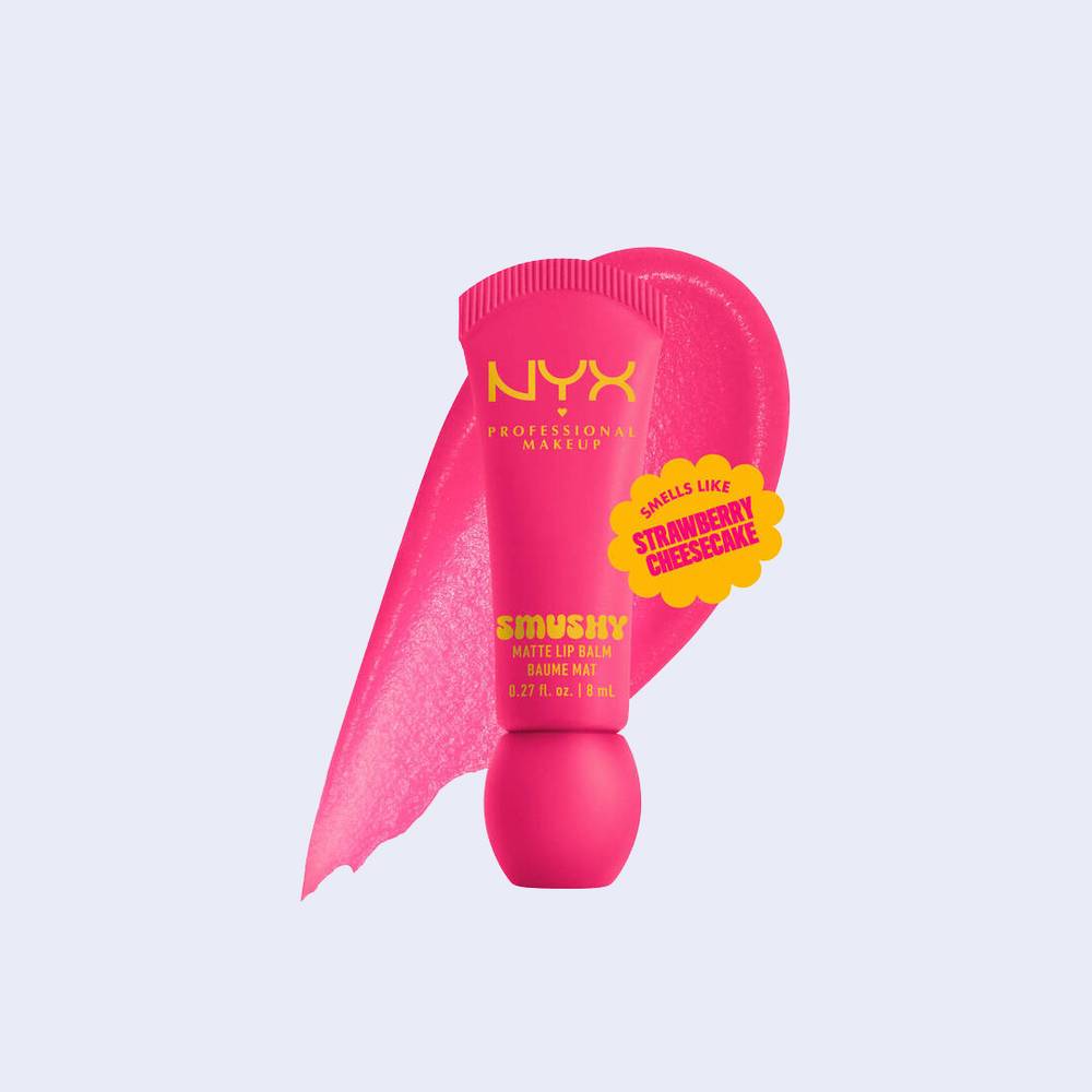 مرطب شفايف برائحة كيك الفراولة من NYX Smushy Strawberry Cheesecake