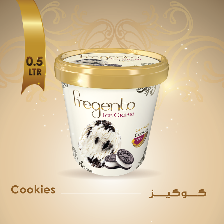 فرجينتو كوكيز 1-FRG-Cookies ice cream 1Pc -500 ML