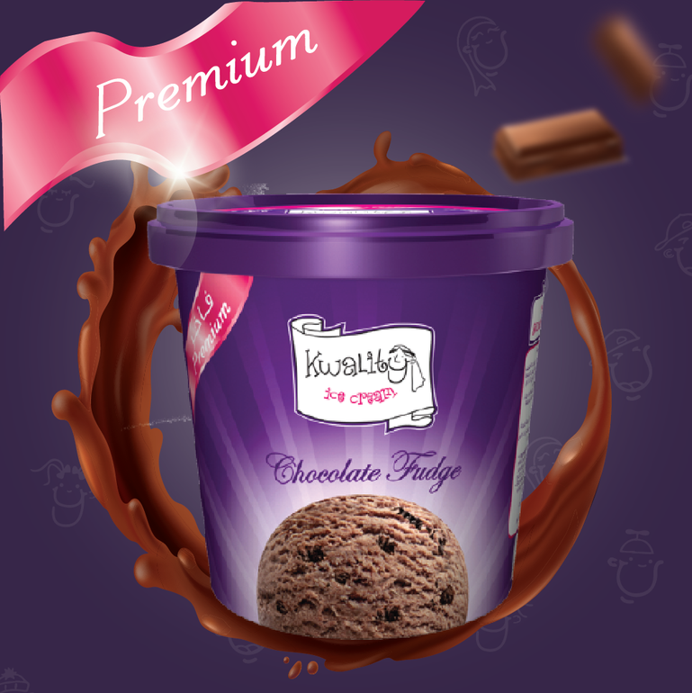 آيس كريم حلوى الشوكولاتة الفاخر - 12 حبة Premium Chocolate Fudge  -12Pc