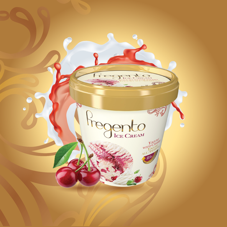 فرجينتو زبادي بالكرز 12حبة-FRG-Yogurt With Cherry 12Pc -125 ML