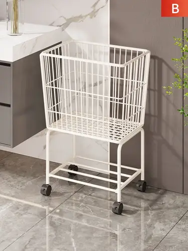 Mobile Dir Laundry Hamper Batoom ower Room Clothes Storage Basket with Wheels Home Organization Utili Iron Storage Ra