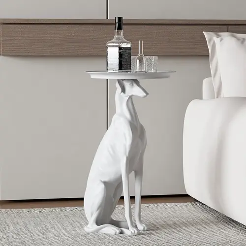 Large Dog Sculptures Decoration Home Coffee Table Living Room Floor Ornaments Storage Tray Statue Nordic Home Decor Accessories