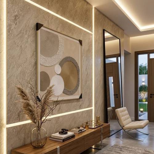 لوحة جدارية فاخرة – إطار خشب طبيعي (100×100 سم)