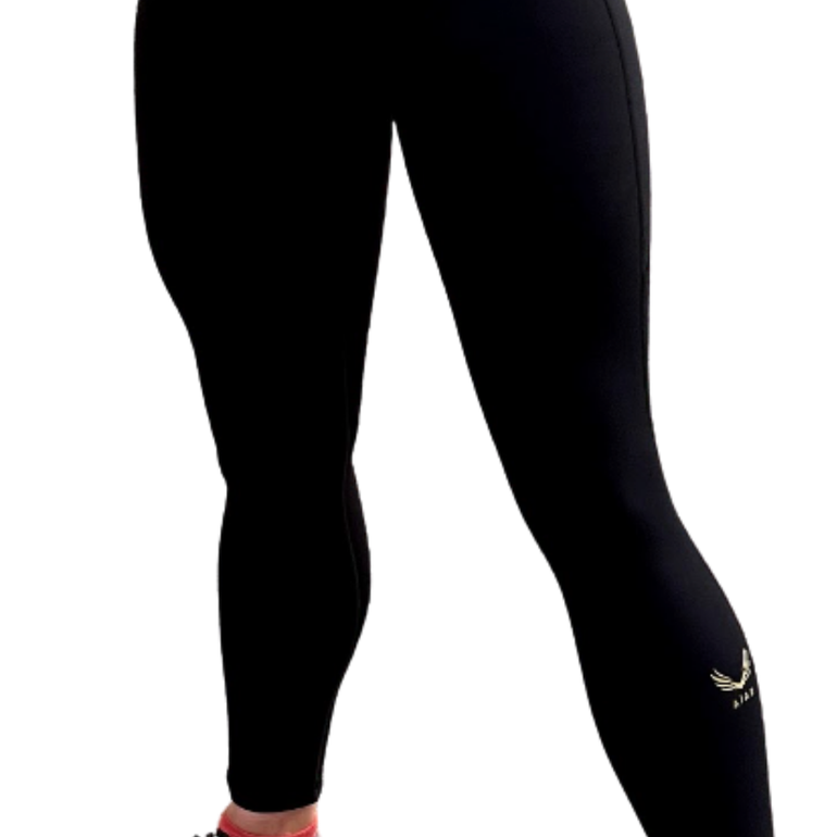 High waist training leggings - black 