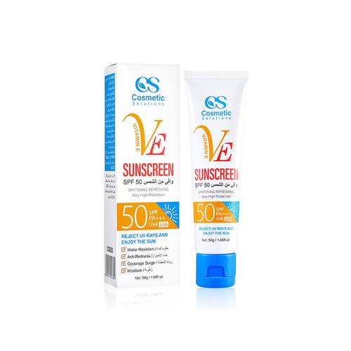 واقي شمس كريم فيتامين هـ من كوزماتك سوليوشن ( 50 SPF+++ )