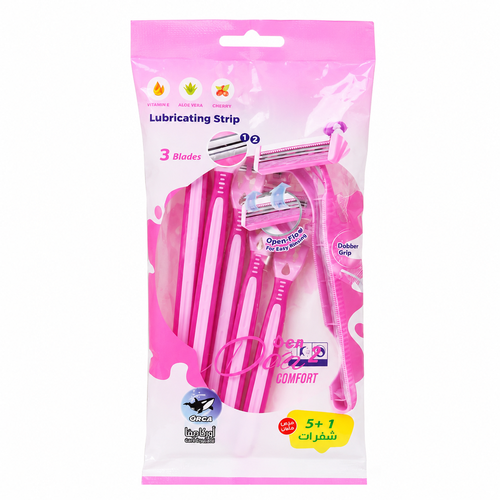 Diva 6 Razor - Orca - 2 Pieces + 1 Extra - Model 1559