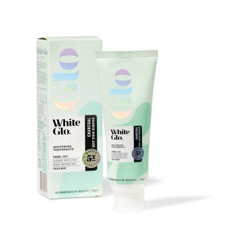 Charcoal Toothpaste for Deep Stain Removal & Teeth Whitening - White Glo 205 Gram