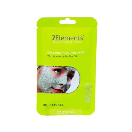 7Elements Purifying Clay Face Mask – Aloe Vera, Tea Tree & Almond Oil (50 g)