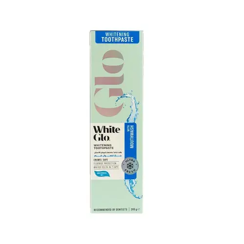 Teeth Whitening Toothpaste with Mouthwash - White Glo 205 Gram