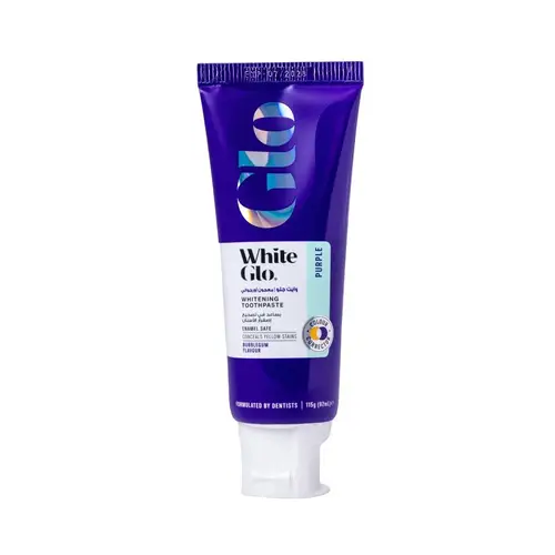 Purple Teeth Color Corrector Toothpaste - White Glo 115 Gram