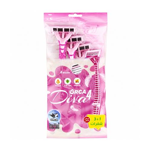 Diva 4 Razor - Orca - 3 Pieces + 1 Extra - Model 1566
