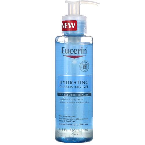 جل التنظيف المرطب + حمض الهيالورونيك من يوسيرين 200مل Eucerin